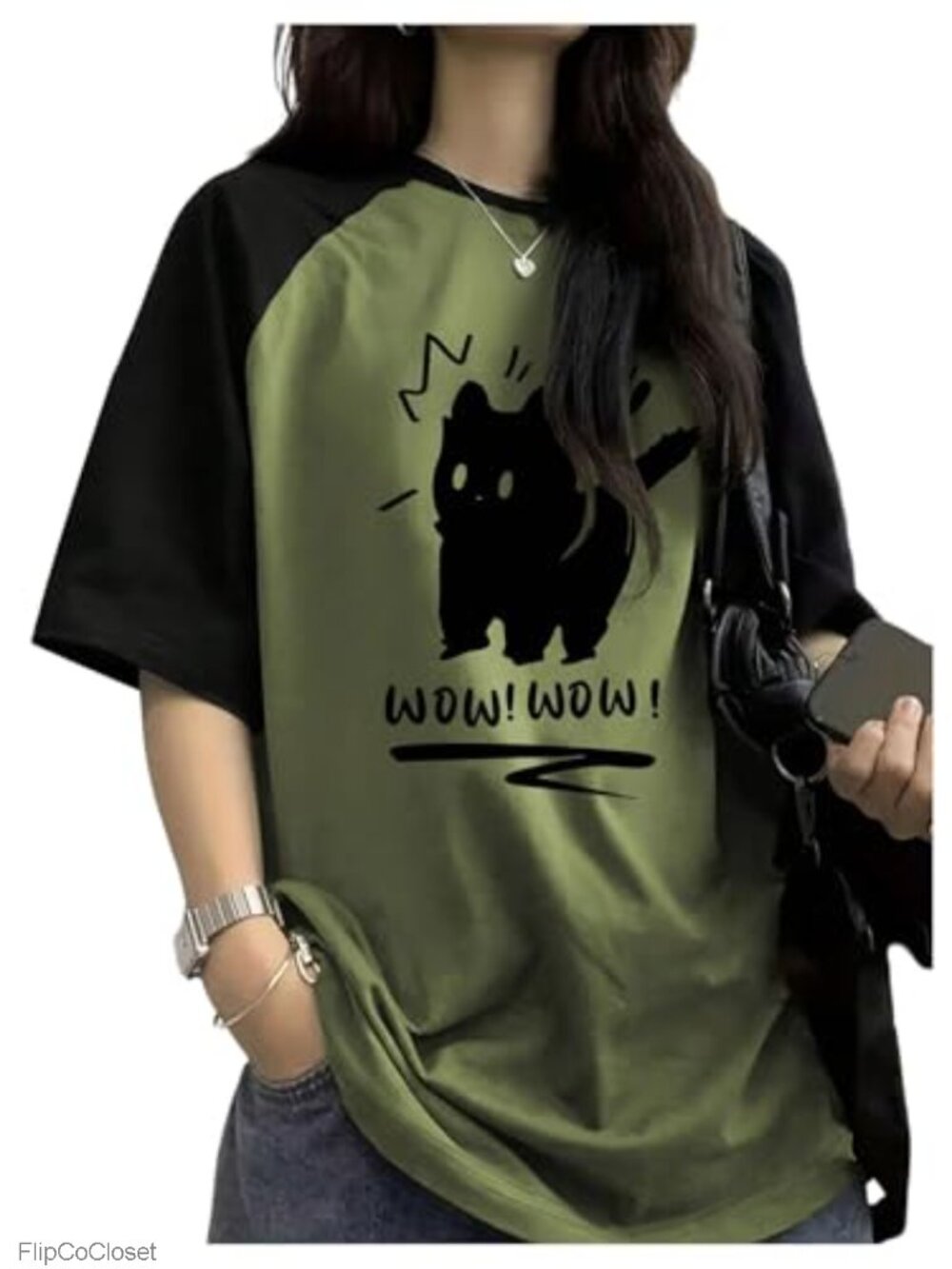 Women's Cute Graphic Oversized Drop Shoulder T-Shirt Loose Fit Casual Tee